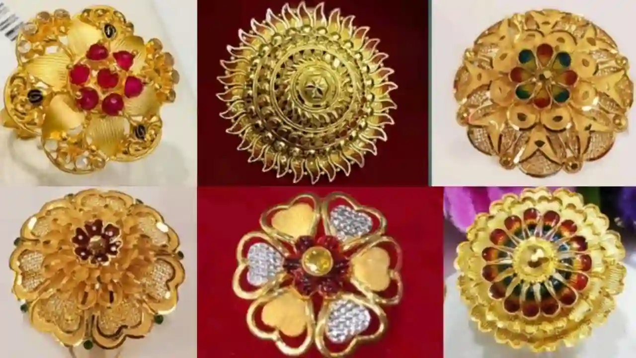 circular gold rings design