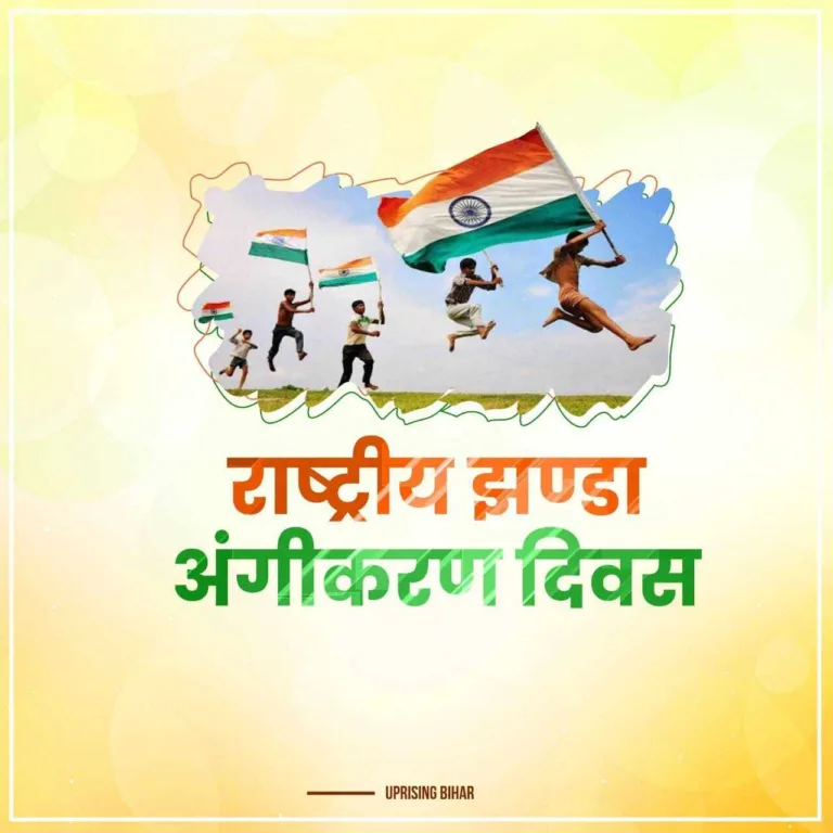 राष्ट्रीय झंडा अंगीकरण पोस्टर हिंदी में