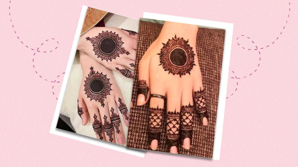 simple gol tikki mehndi design 2023