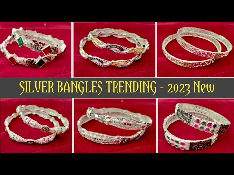silver kangan design for ladies
