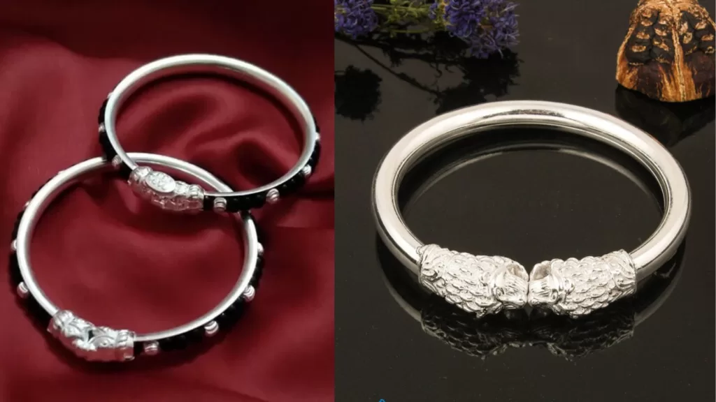 silver bracelets animal designs for baby