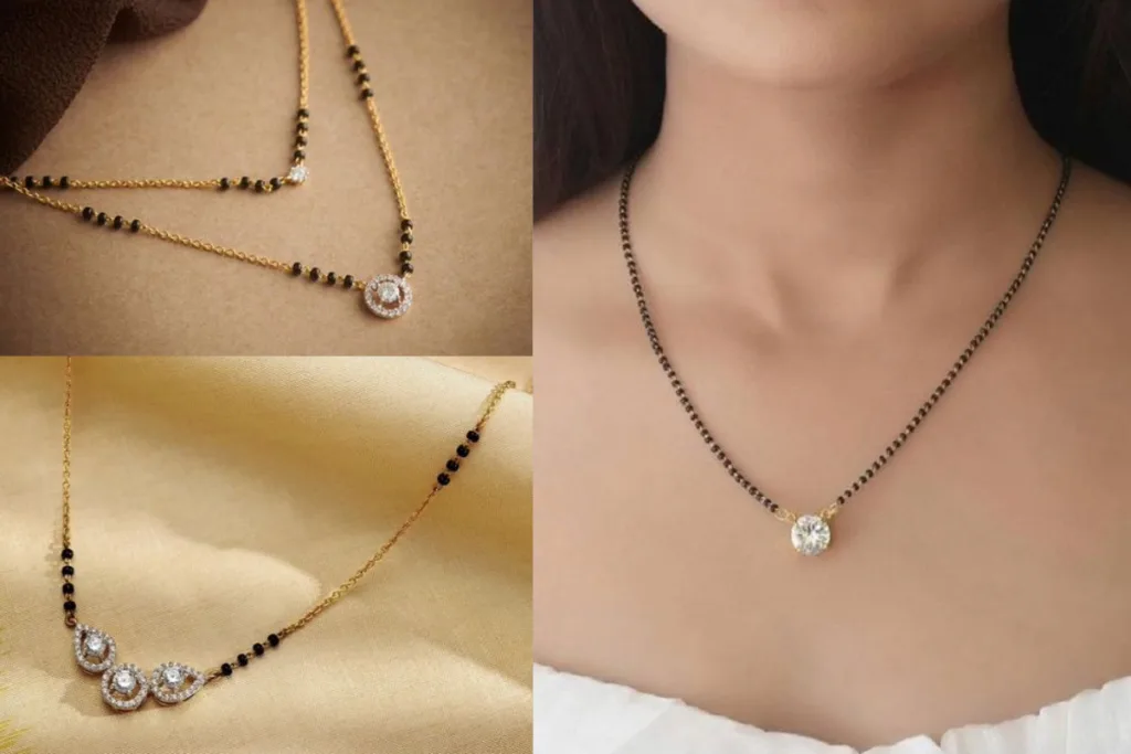 ये मंगलसूत्र डिज़ाइन आभूषण फैशन में एक मौजूदा चलन हैं।