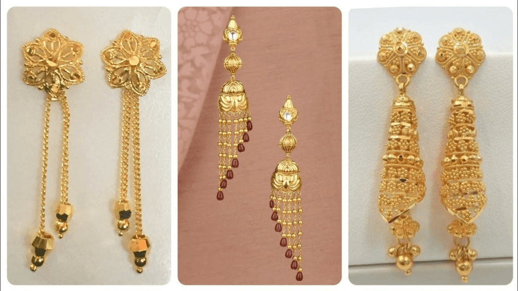 latest gold earrings design