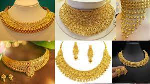 Gold necklace - चोकर हार