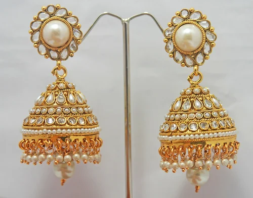 kundan earrings designs with weight