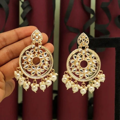 kundan and pearl earrings designs