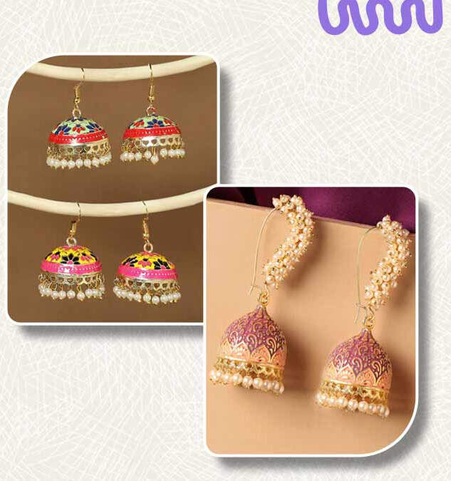 Meenakari Earrings gold