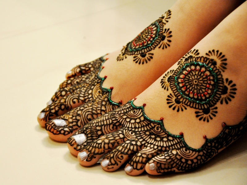 foot mehndi design