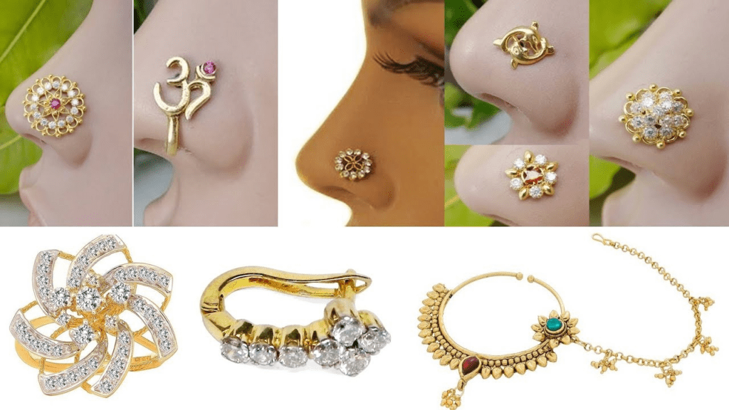New Model Nose Pin Design 2023 : दिखना है एक्ट्रेस जैसी खूबसूरत तो ट्राई करें नई मॉडल नोज पिन डिजाइन कलेक्शन 3 nose pin design images