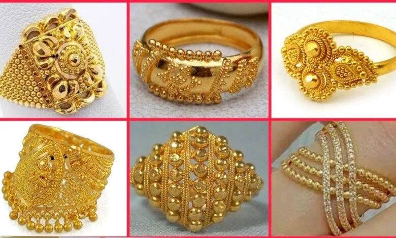 engagement gold ring design for ladies