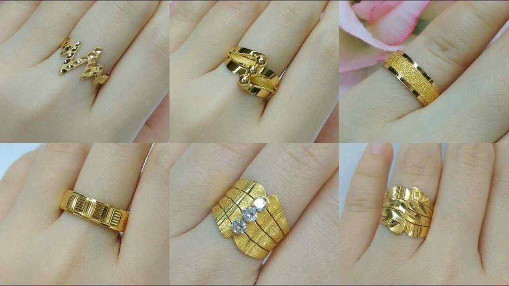engagement gold ring design for female