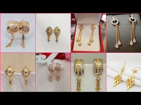 daily wear gold earrings designs with price