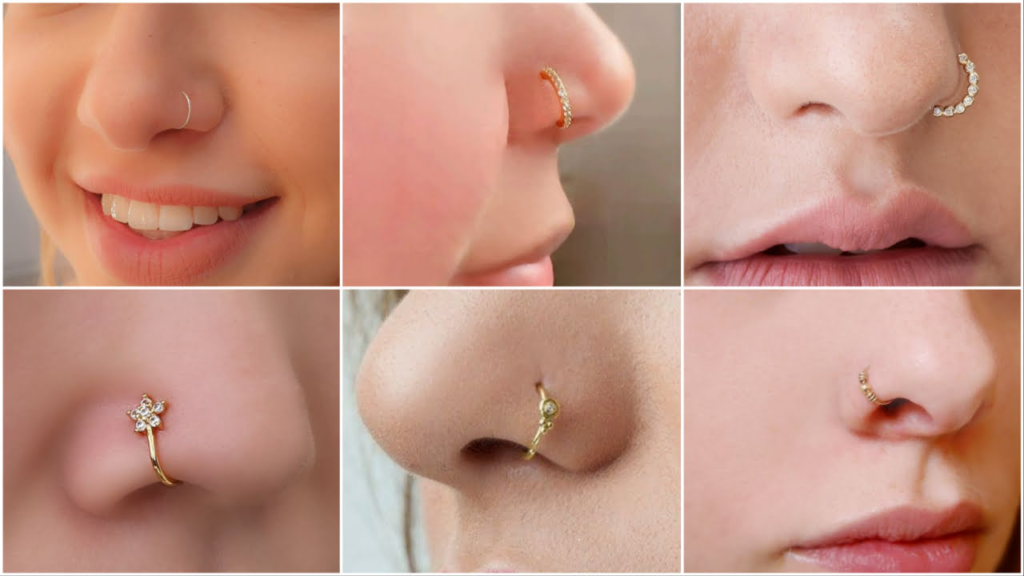 nose pin design images