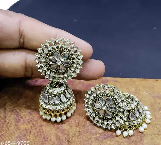 small jhumka earrings gold designs