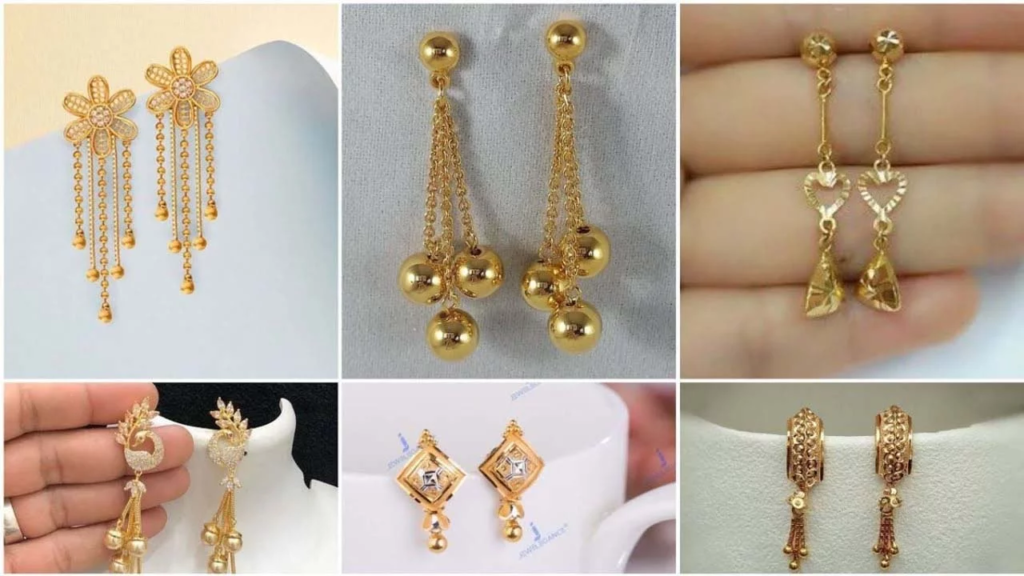 gold earrings designs