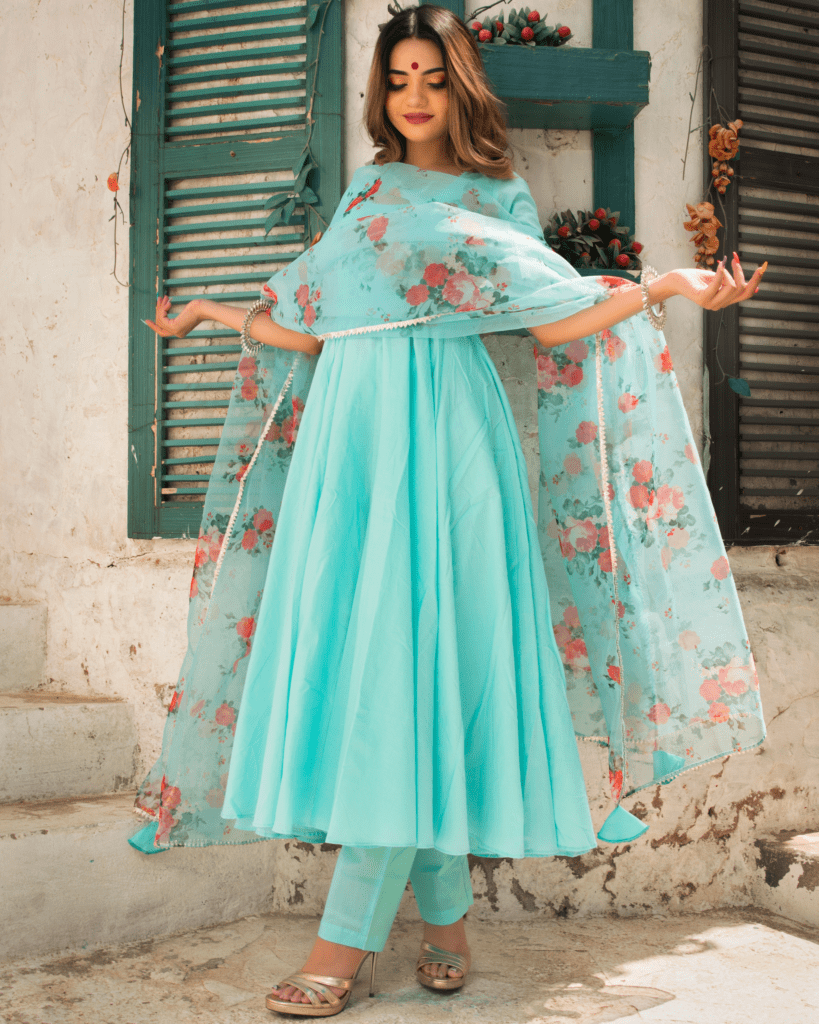 georgette kurti set with dupatta