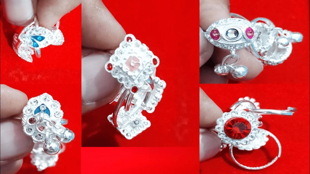 latest silver toe ring design