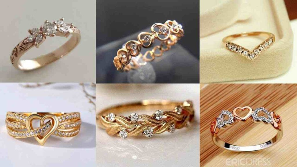 latest diamond gold ring