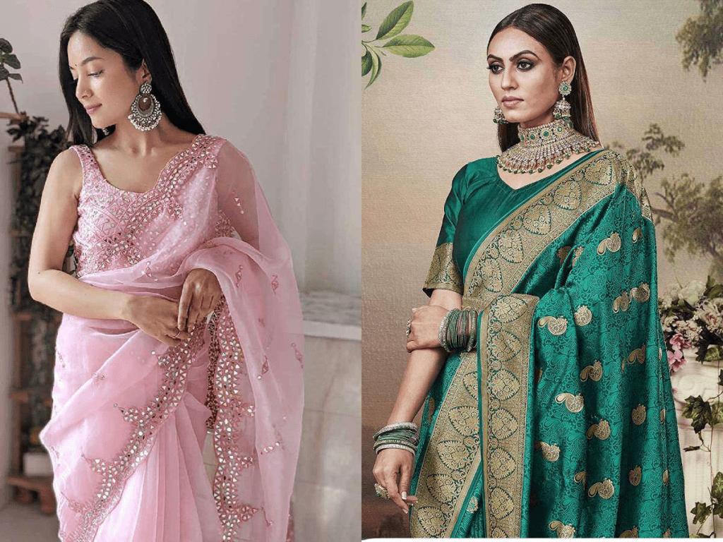 trendy kerala saree blouse neck designs