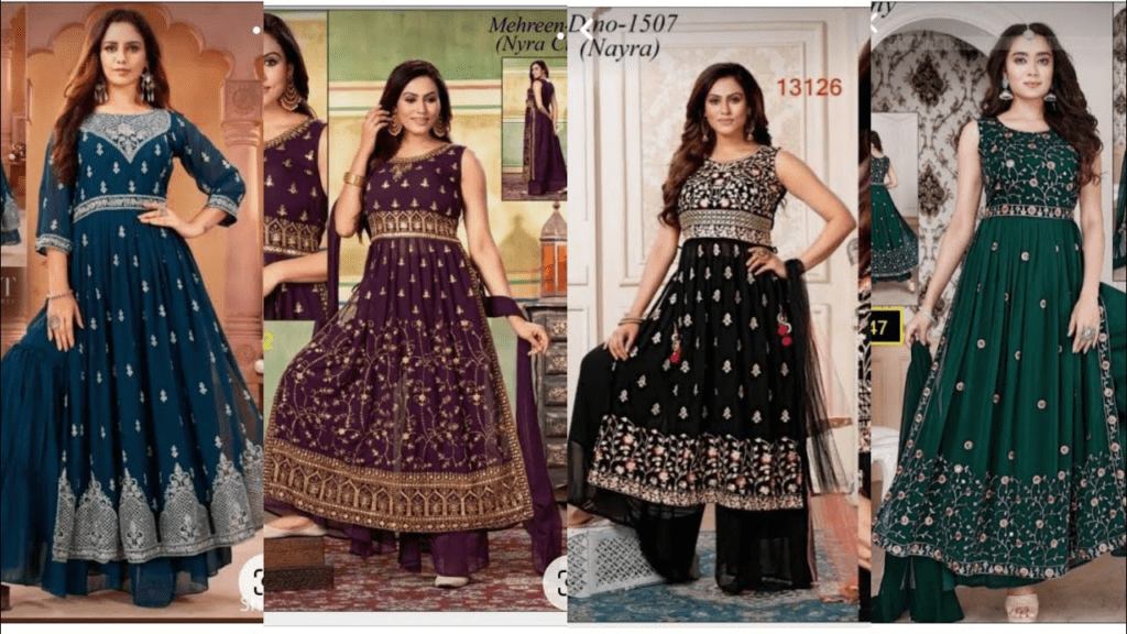 naira cut kurti set with dupatta