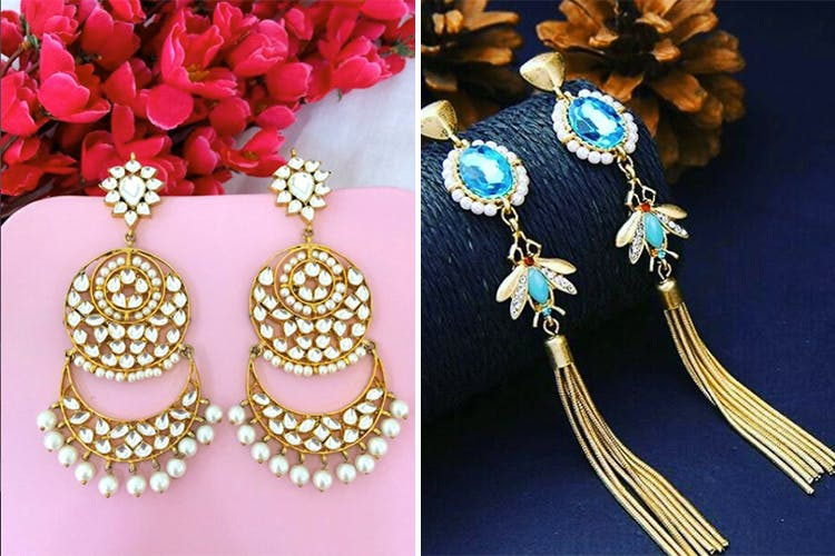 fancy earrings designs with price