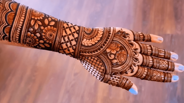 full back hand mehndi design
