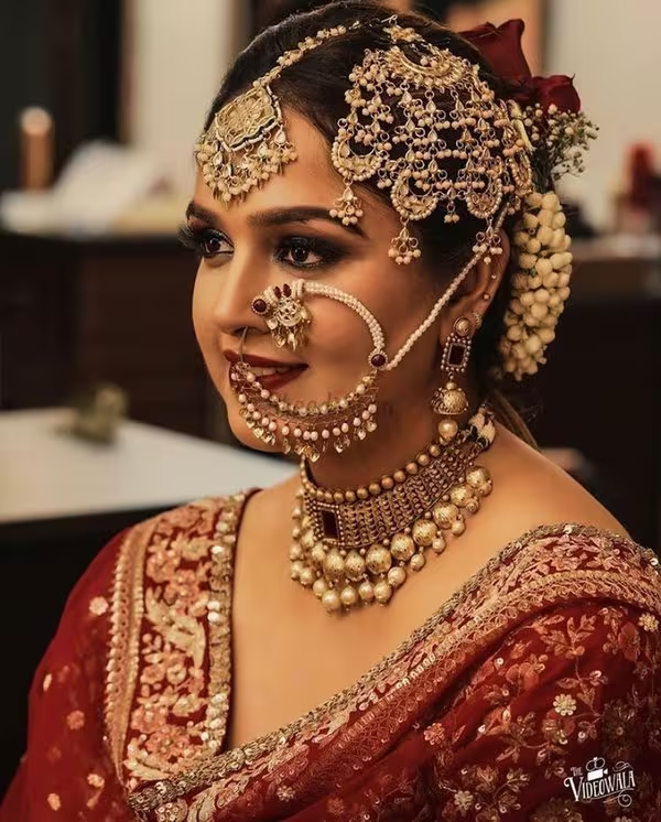 bridal nath designs gold
