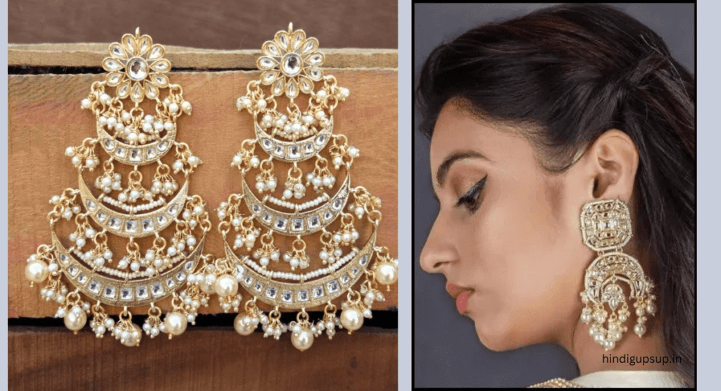 trendy ruby gold earrings designs