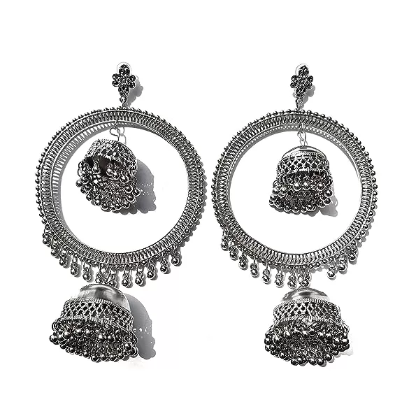 oxidized Rajasthani Bali design 2023