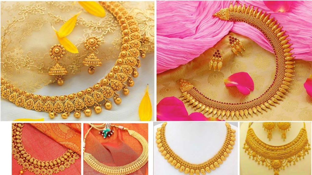 gold necklace design