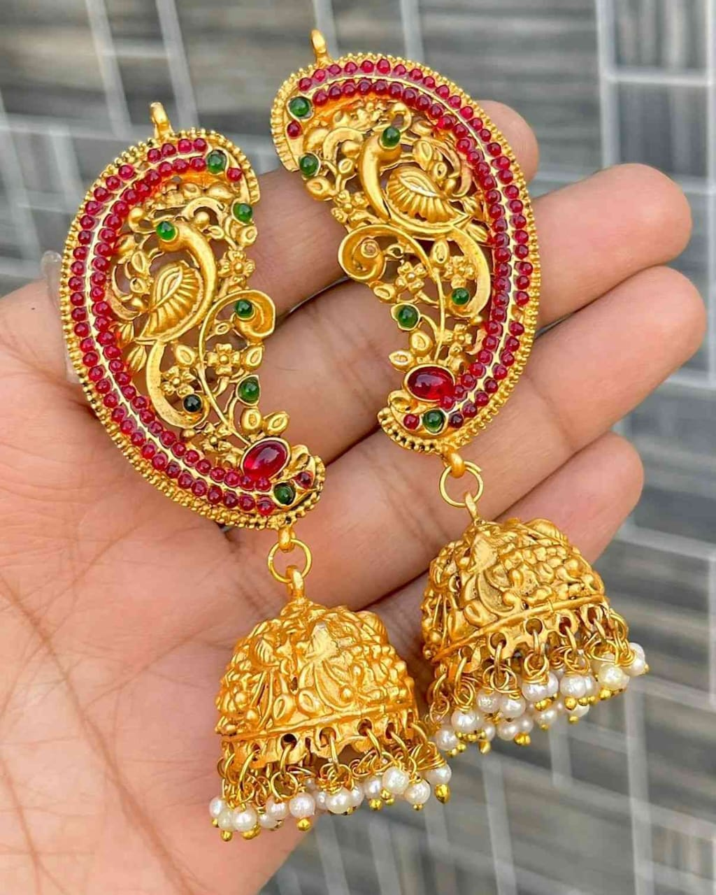 Gold Earrings Jhumka Designs