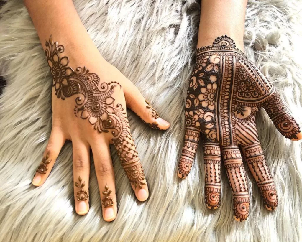 छोटी लड़कियों के लिए चल रहे मेहंदी डिजाइन