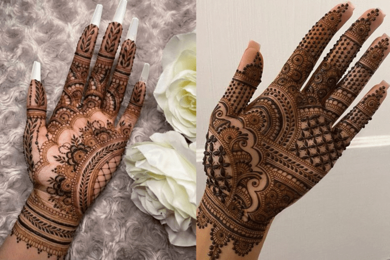 दुल्हन मेहंदी: फूल हाथ की दुल्हन मेहंदी