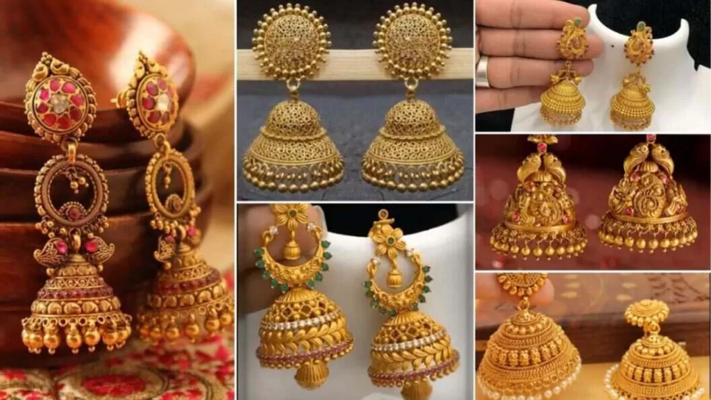 Earrings for Women | Gold Design Jhumka