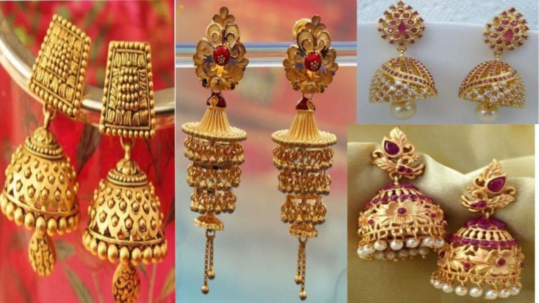 गोल्ड झुमका डिज़ाइन विथ प्राइस