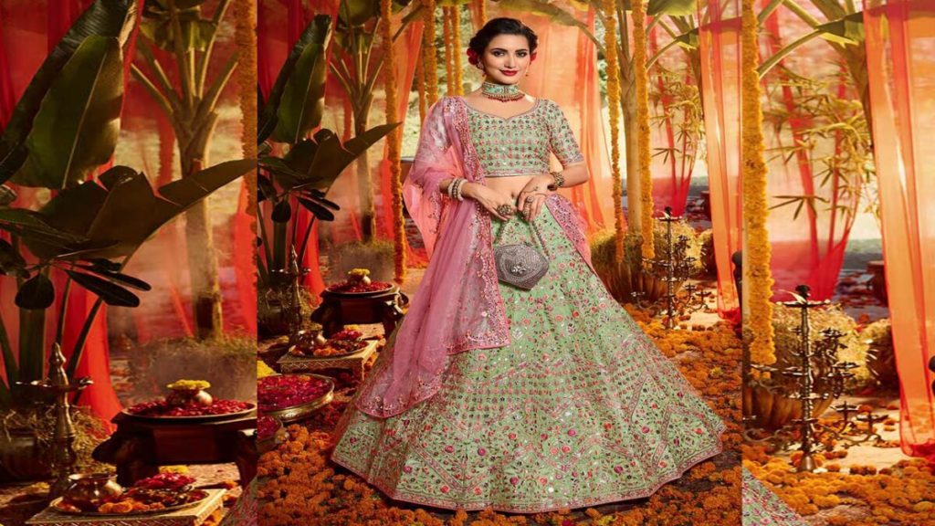 pastel lehenga deesign