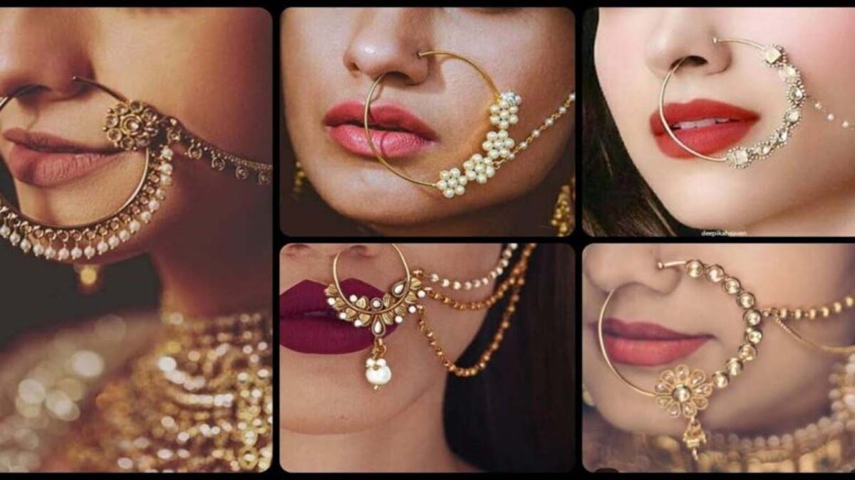 nose ring designs in gold for female