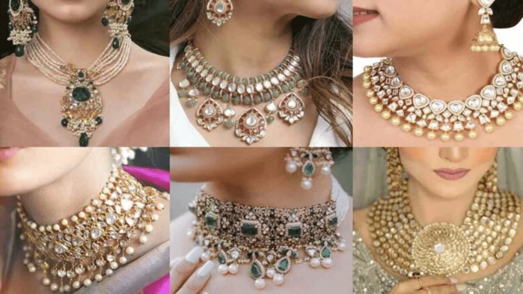 gold necklace designs images for wedding