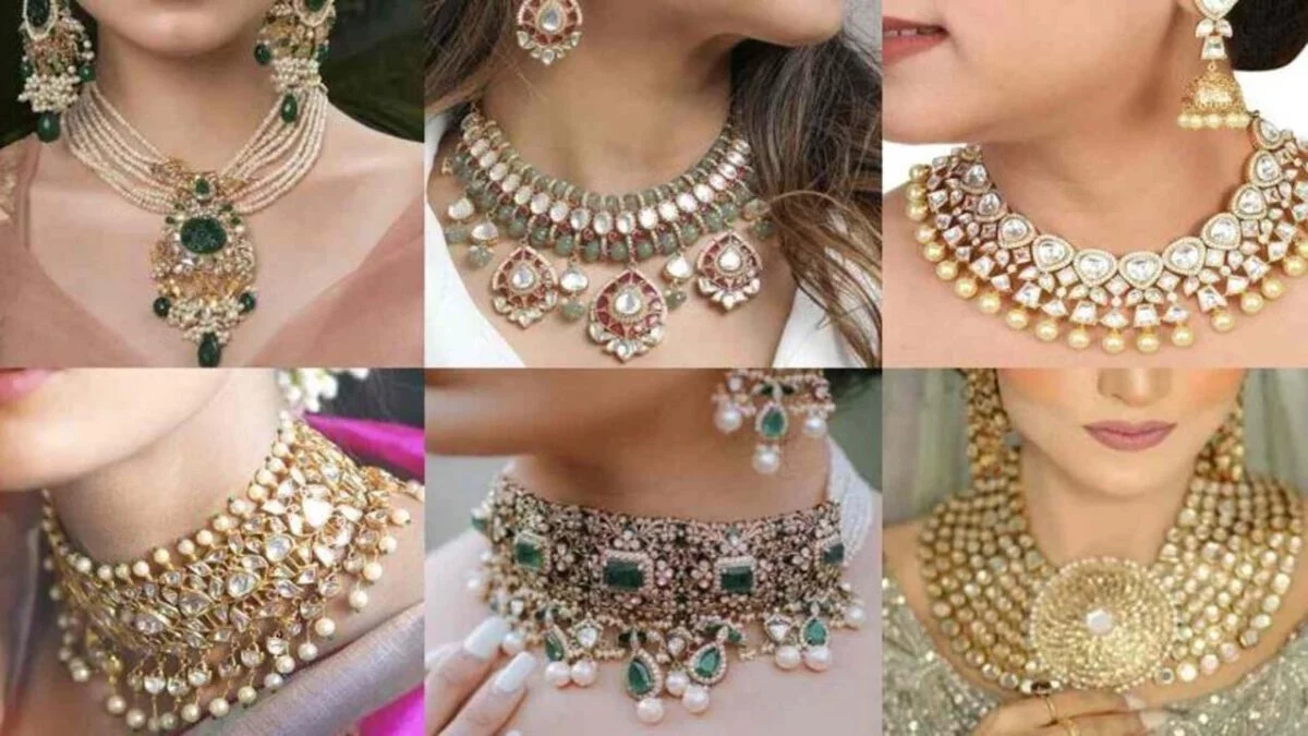 gold necklace designs images for wedding