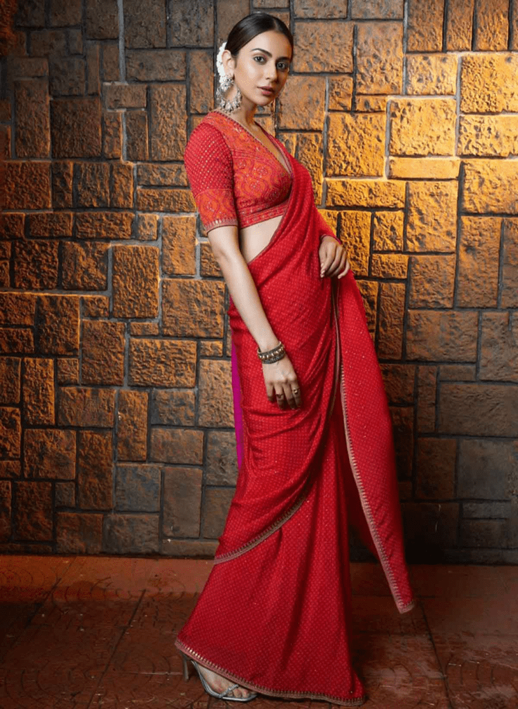 Chunari Print Chiffon Saree