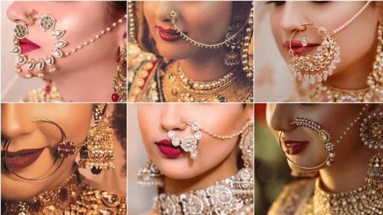 trendy bridal nath design