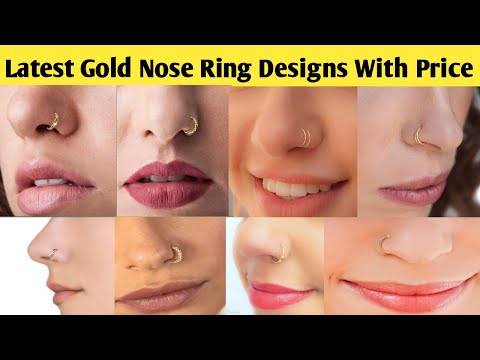 nose ring designs in gold for female