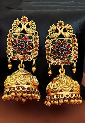 jhumka earrings design gold
