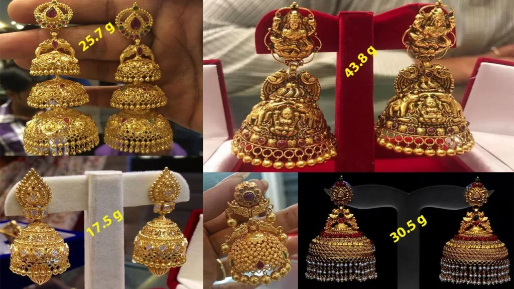 Earrings for Women | Gold Design Jhumka