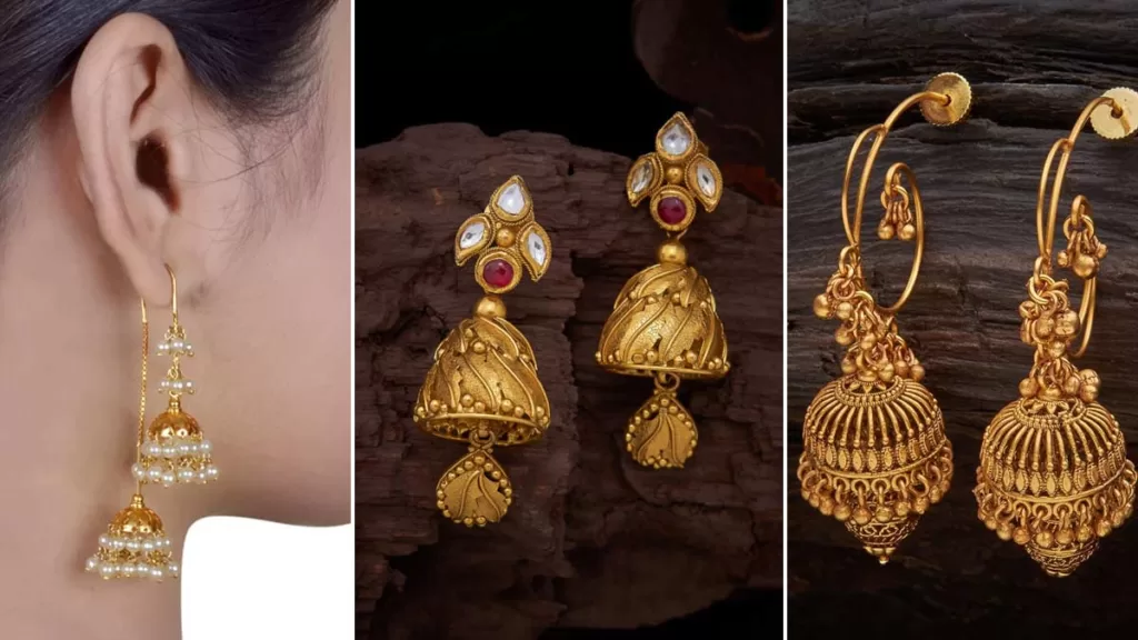 Earrings for Women | Gold Design Jhumka