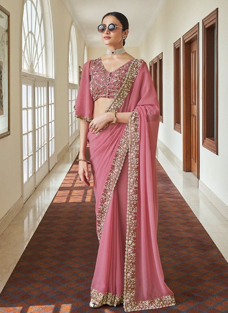 organza saree
