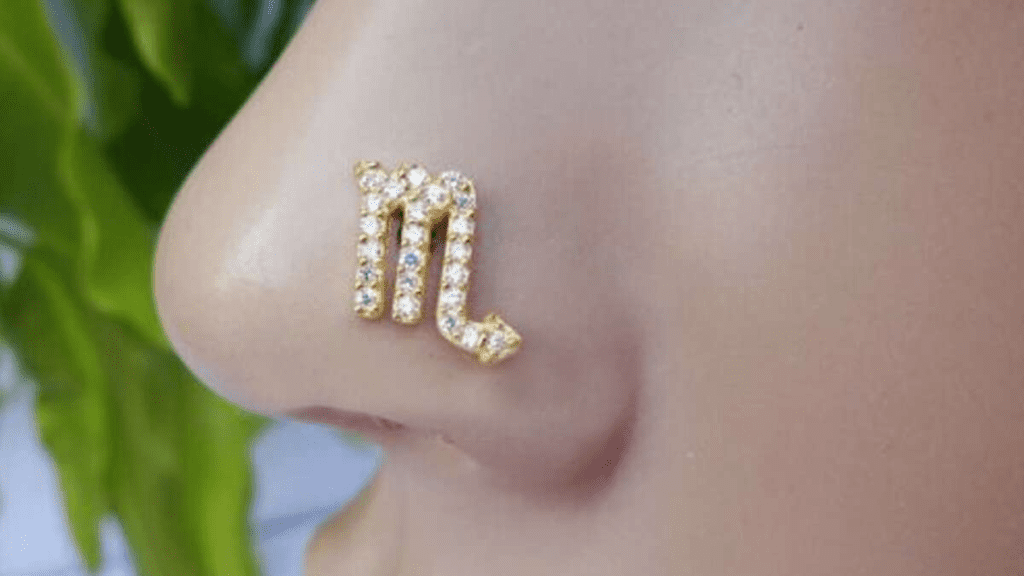 nose pin with religious symbols