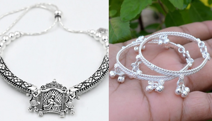 latest payal design silver