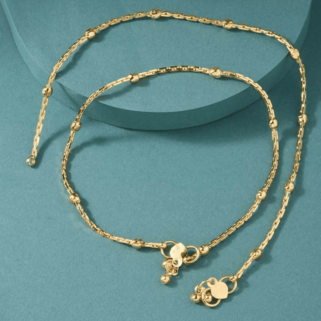 gold anklet design for girl