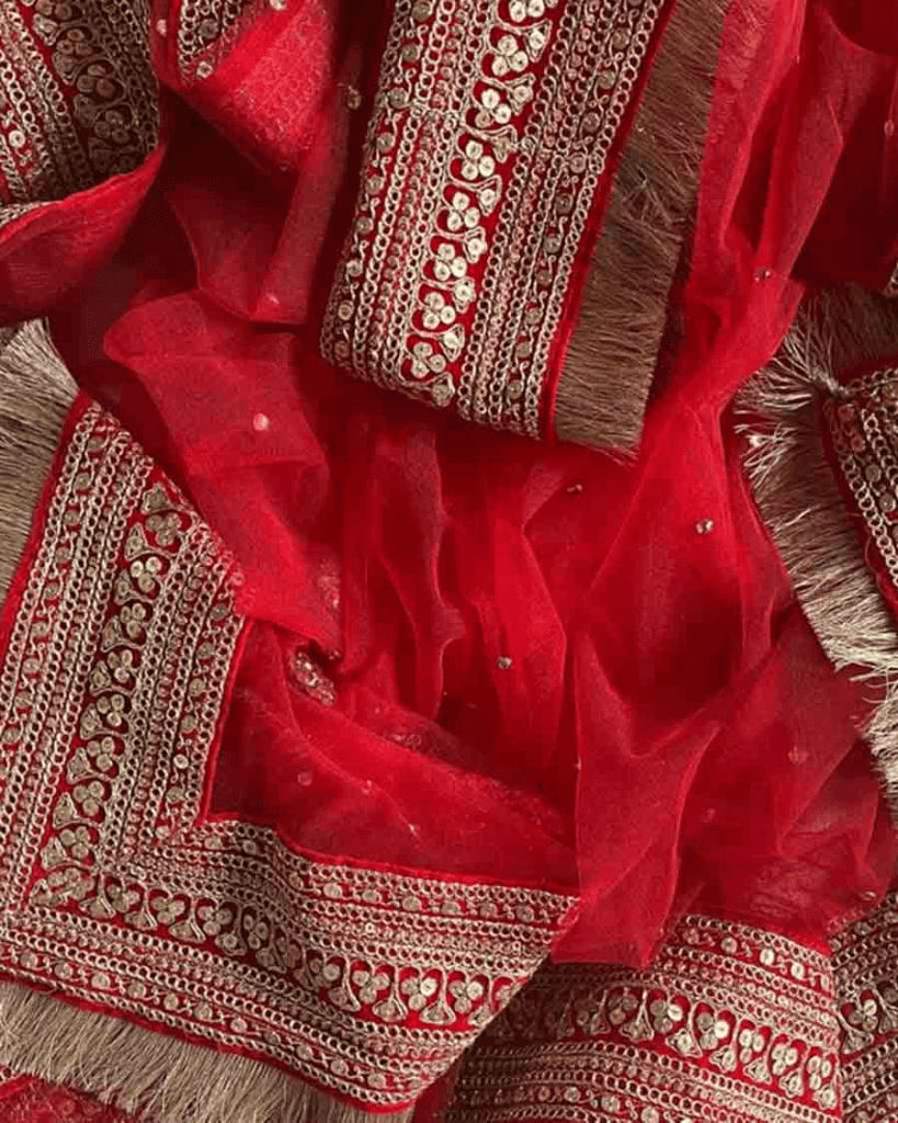 Stone Work Bridal Dupatta